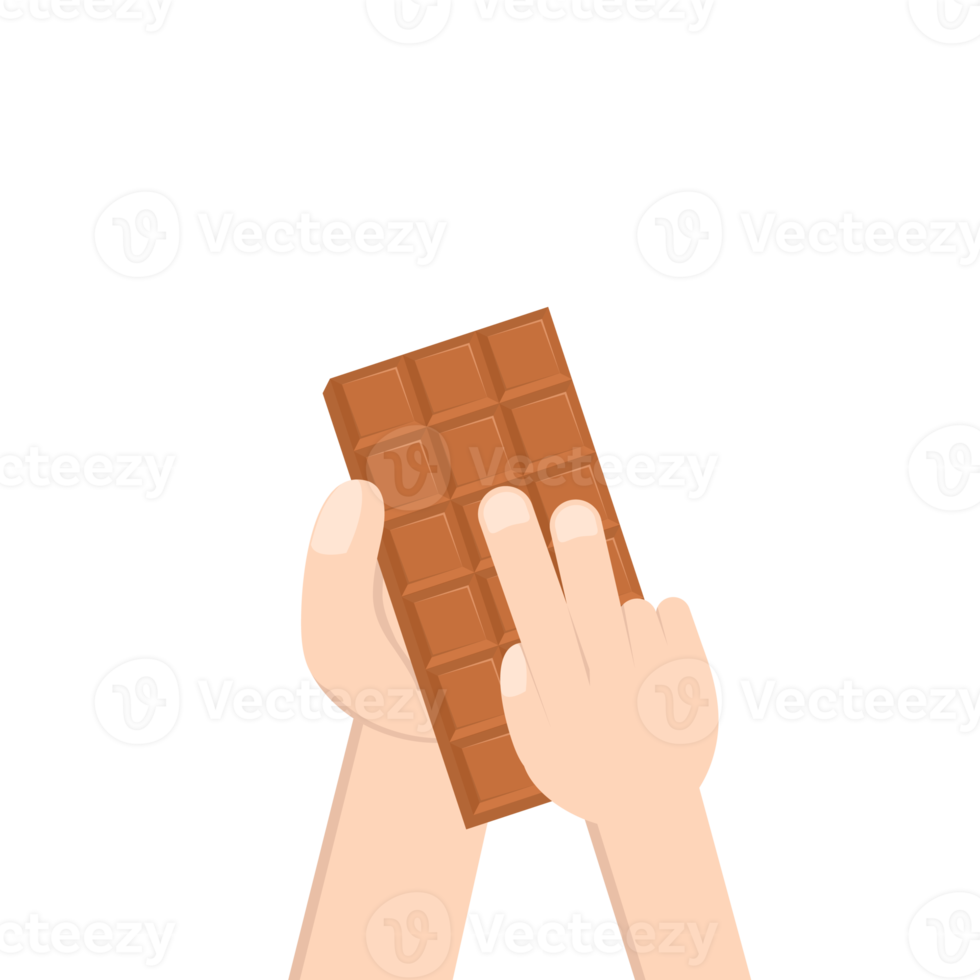 hand holding chocolate bar sweet dessert snack bakery brown png