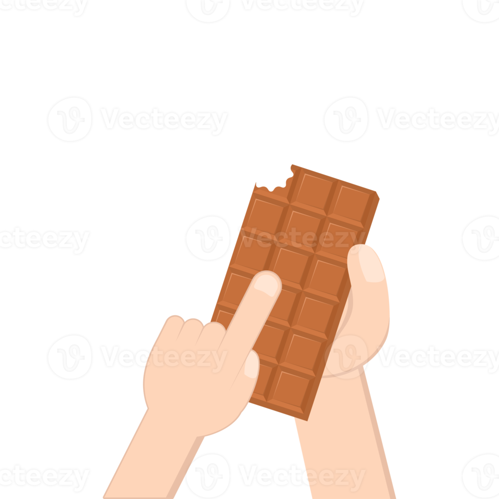 hand holding chocolate bar sweet dessert snack bakery brown png