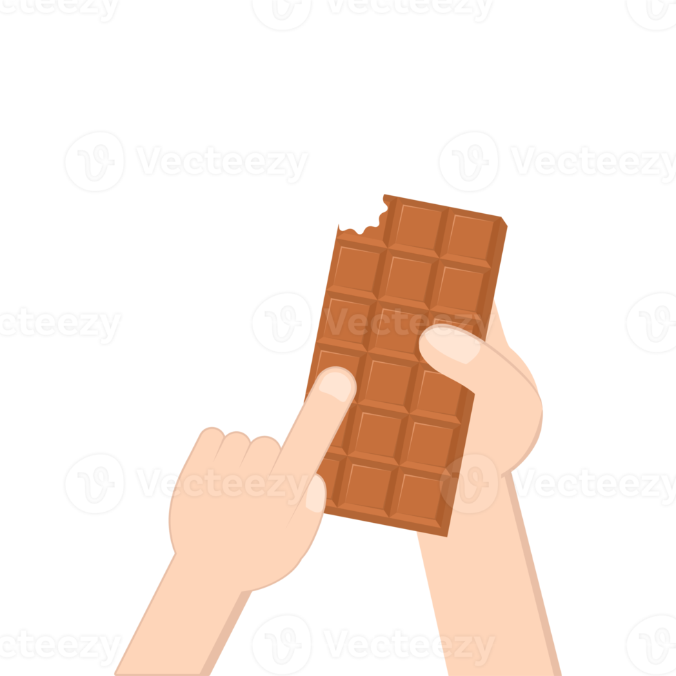 hand holding chocolate bar sweet dessert snack bakery brown png