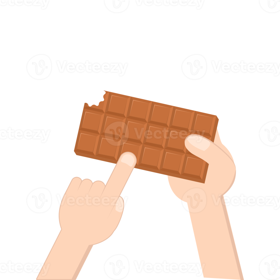 hand holding chocolate bar sweet dessert snack bakery brown png