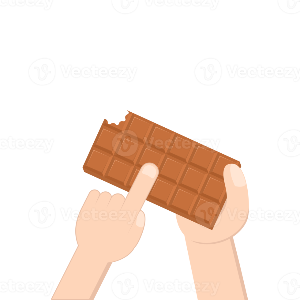 hand holding chocolate bar sweet dessert snack bakery brown png