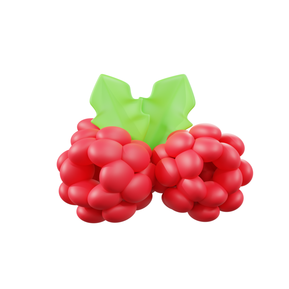 3d ícone Renderização rasberry png