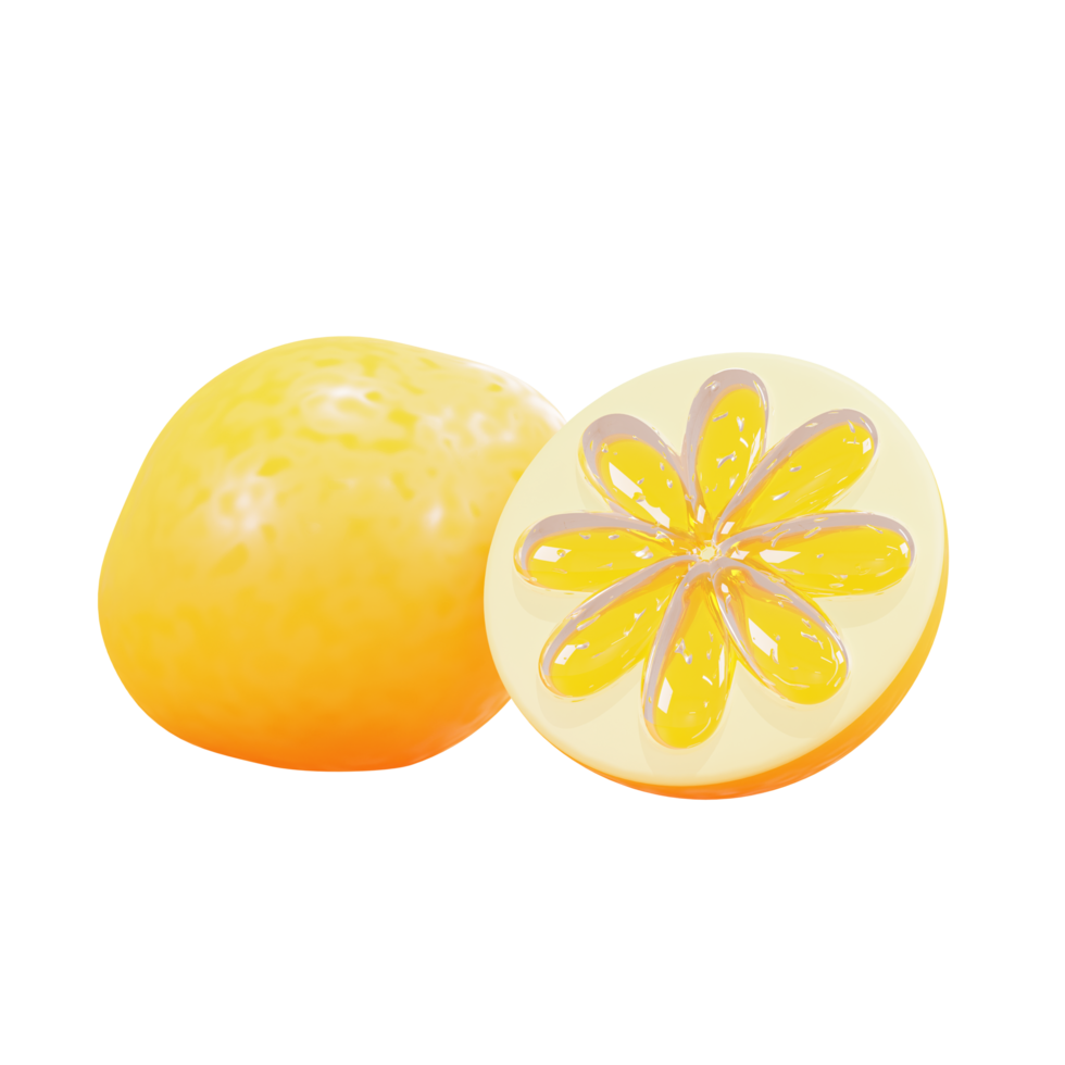 3d icoon renderen citroen png