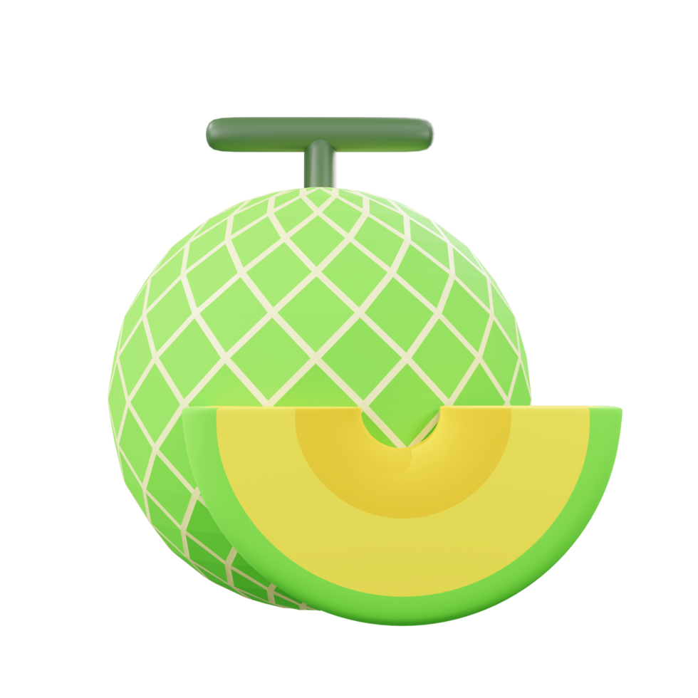 3d icon rendering melon png