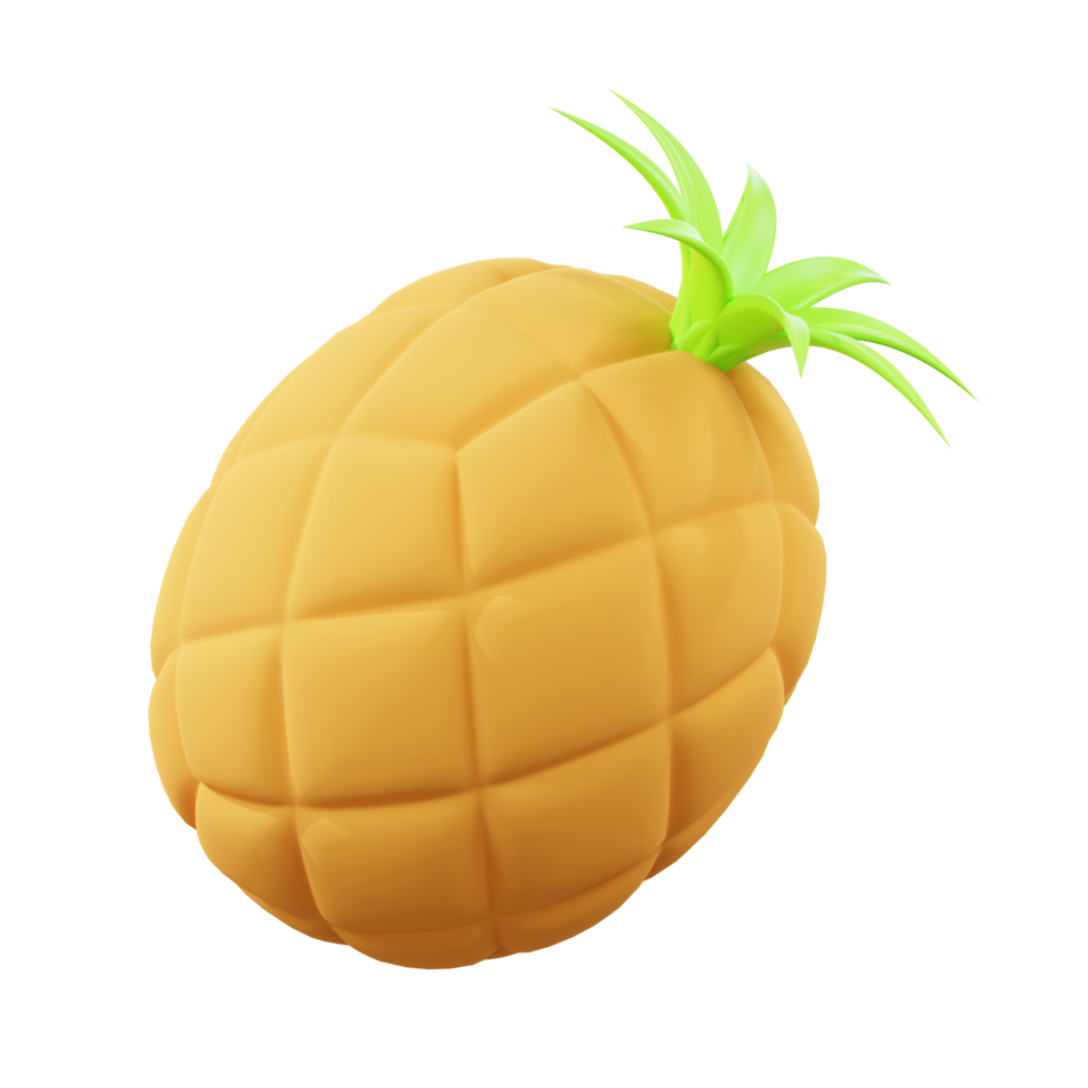 3d icon rendering pineapple png