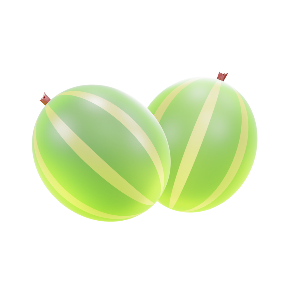 3d icon rendering goosberry png