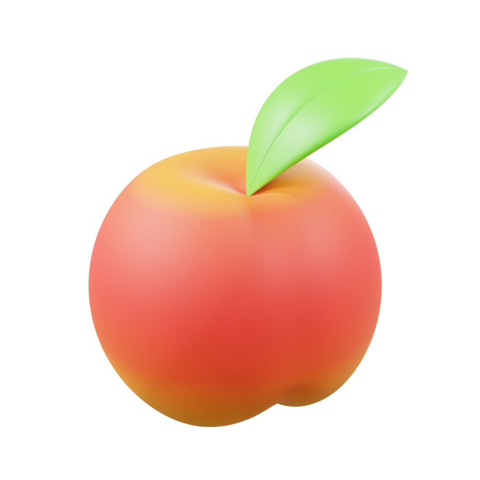 3d icon rendering peach png