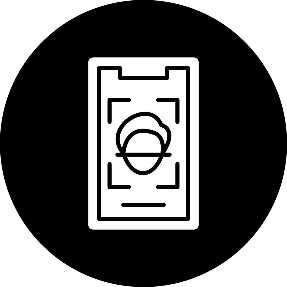 Mobile Face Scan Vector Icon Design