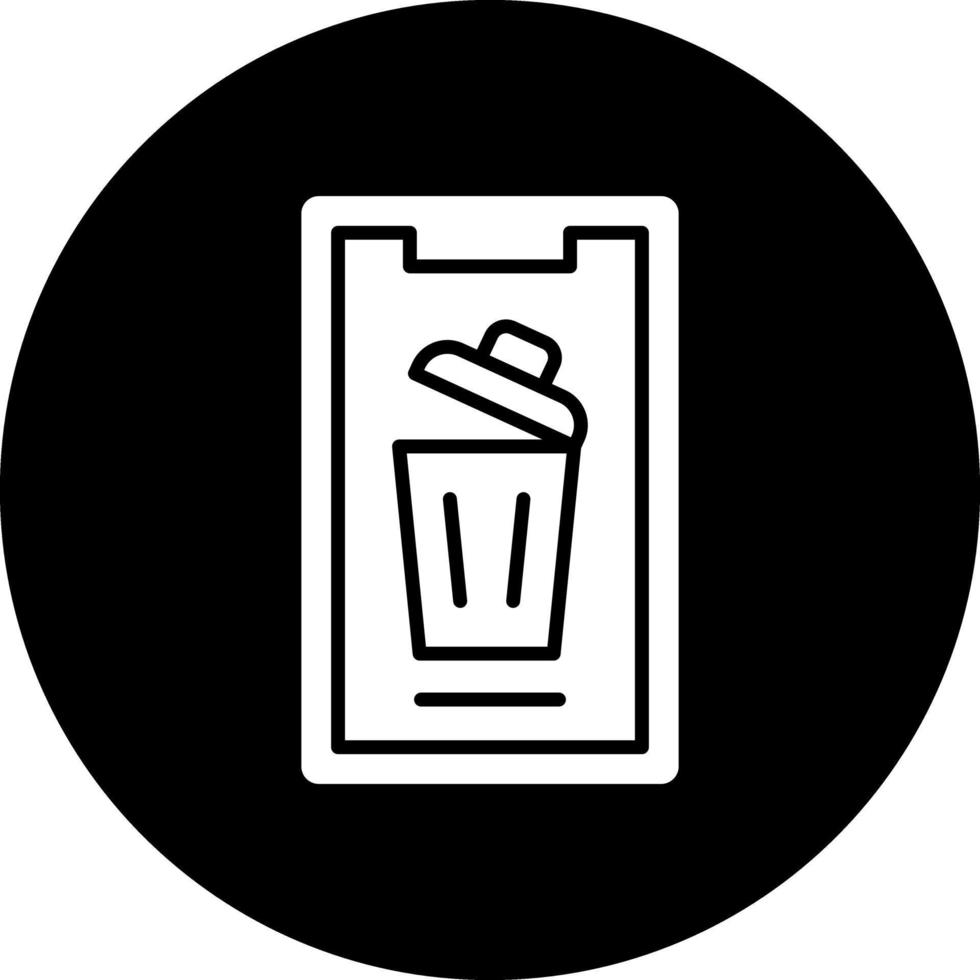 Mobile Bin Vector Icon Design
