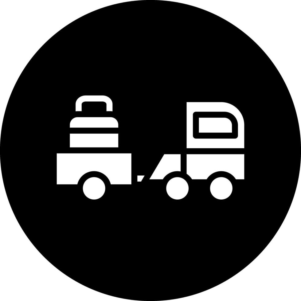 Baggage Truck Vector Icon Design