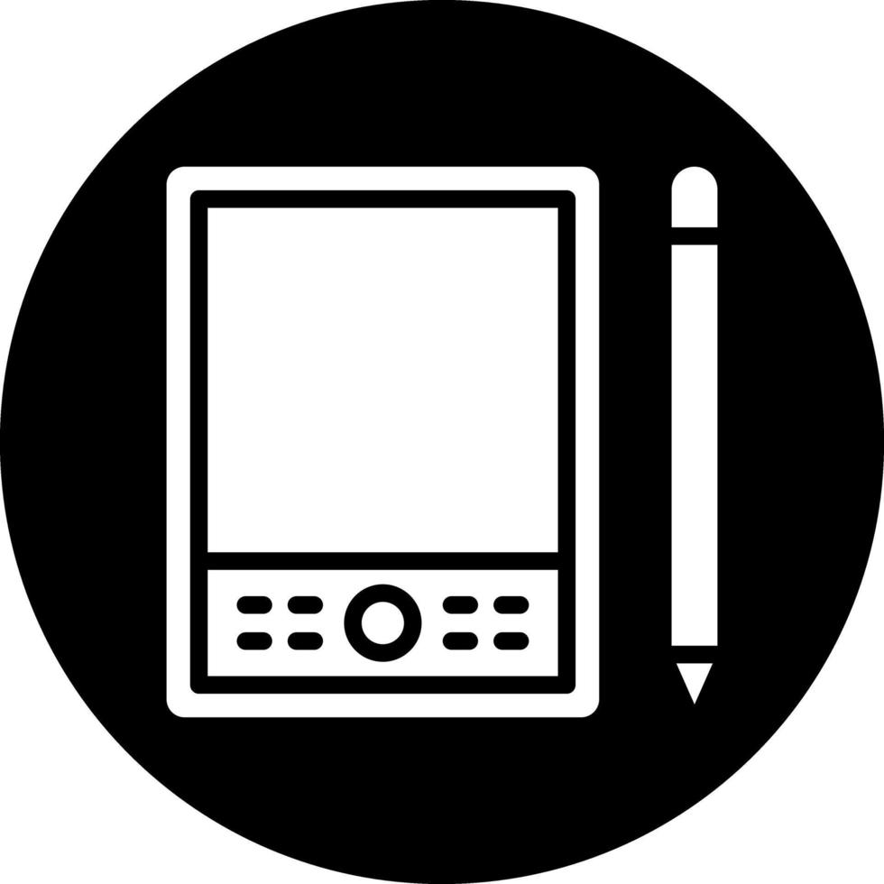 diseño de icono de vector de tableta de lápiz