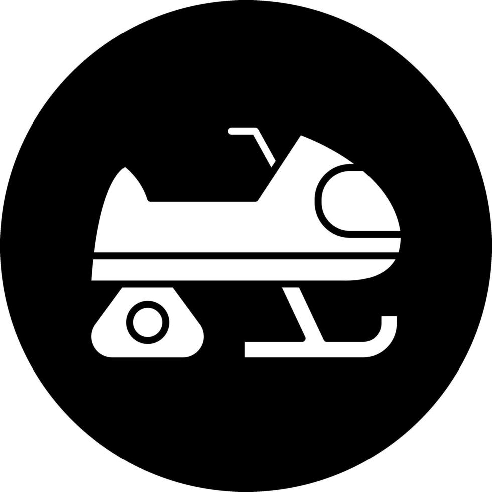 Snowmobile Vector Icon Design