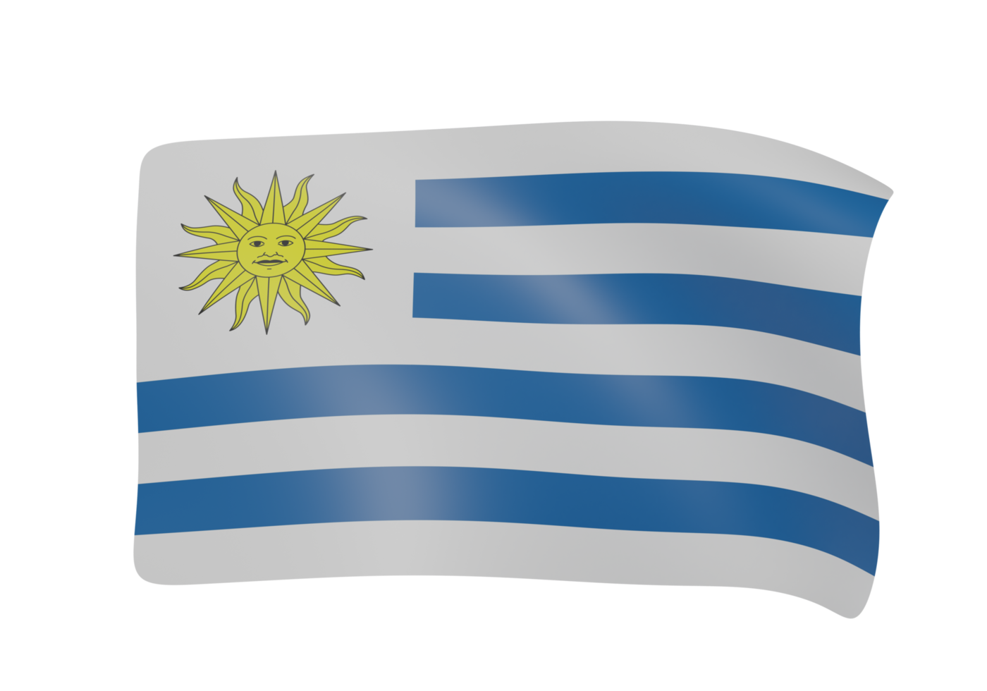 ondulación bandera 3d png