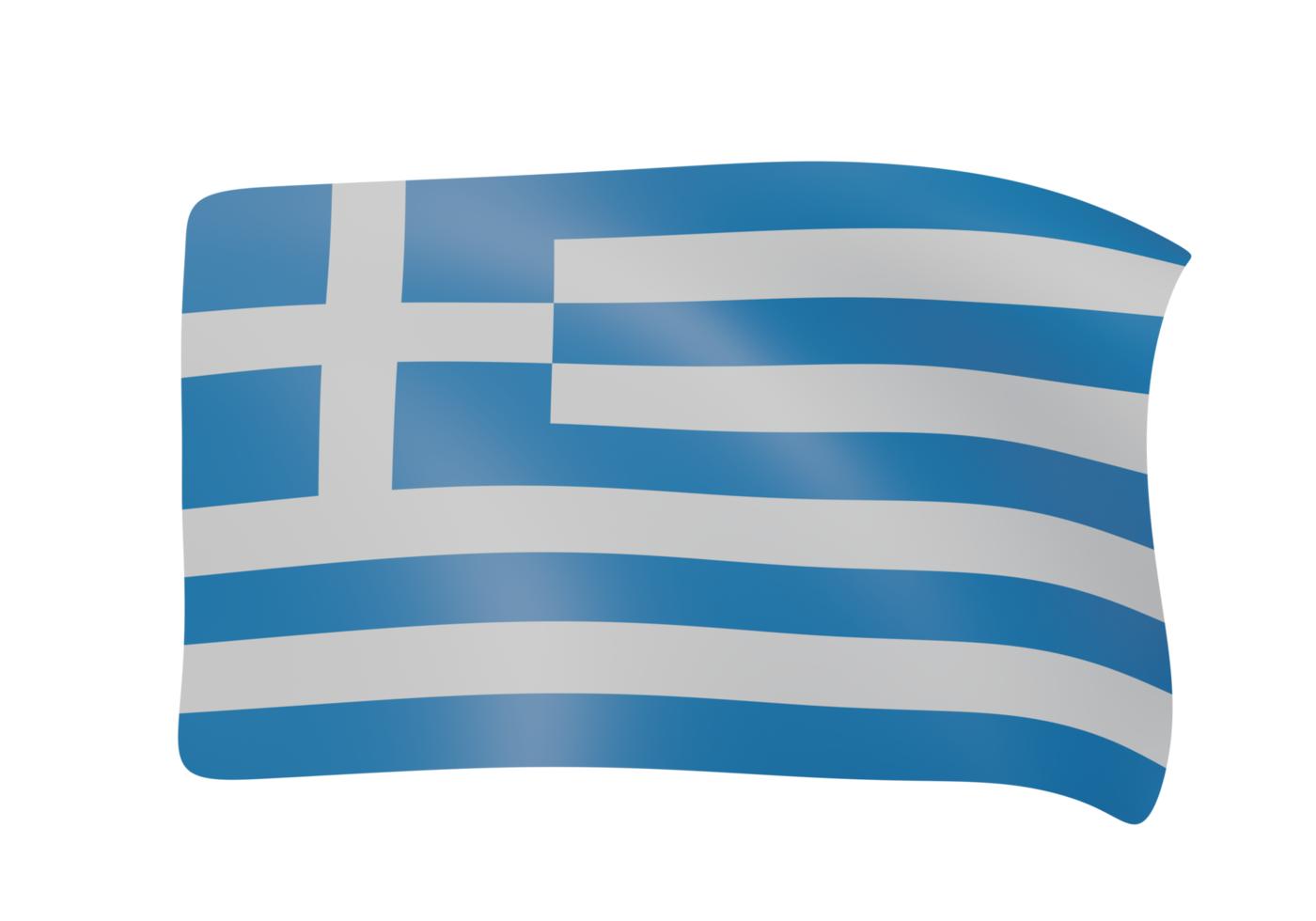 grekland vinka flagga 3d png