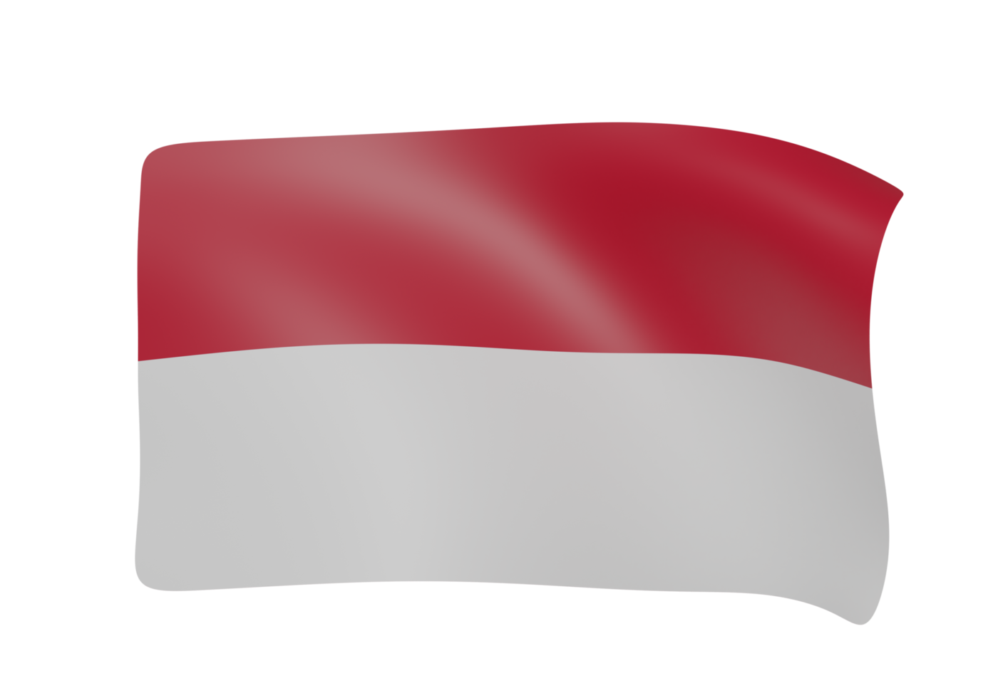 indonesia waving flag 3d render png