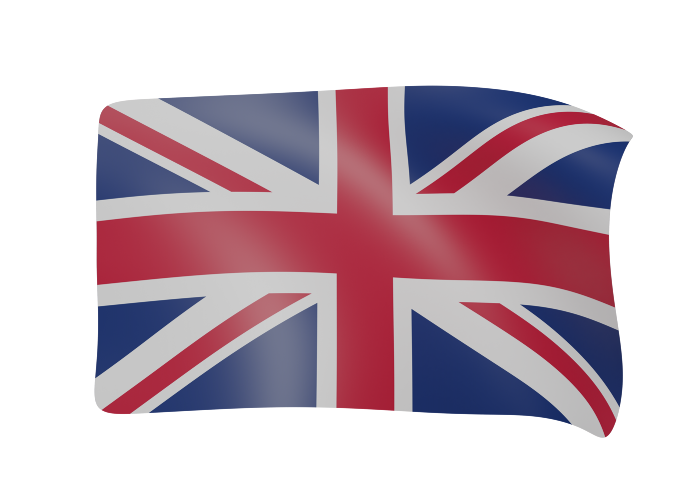 waving flag 3d render png