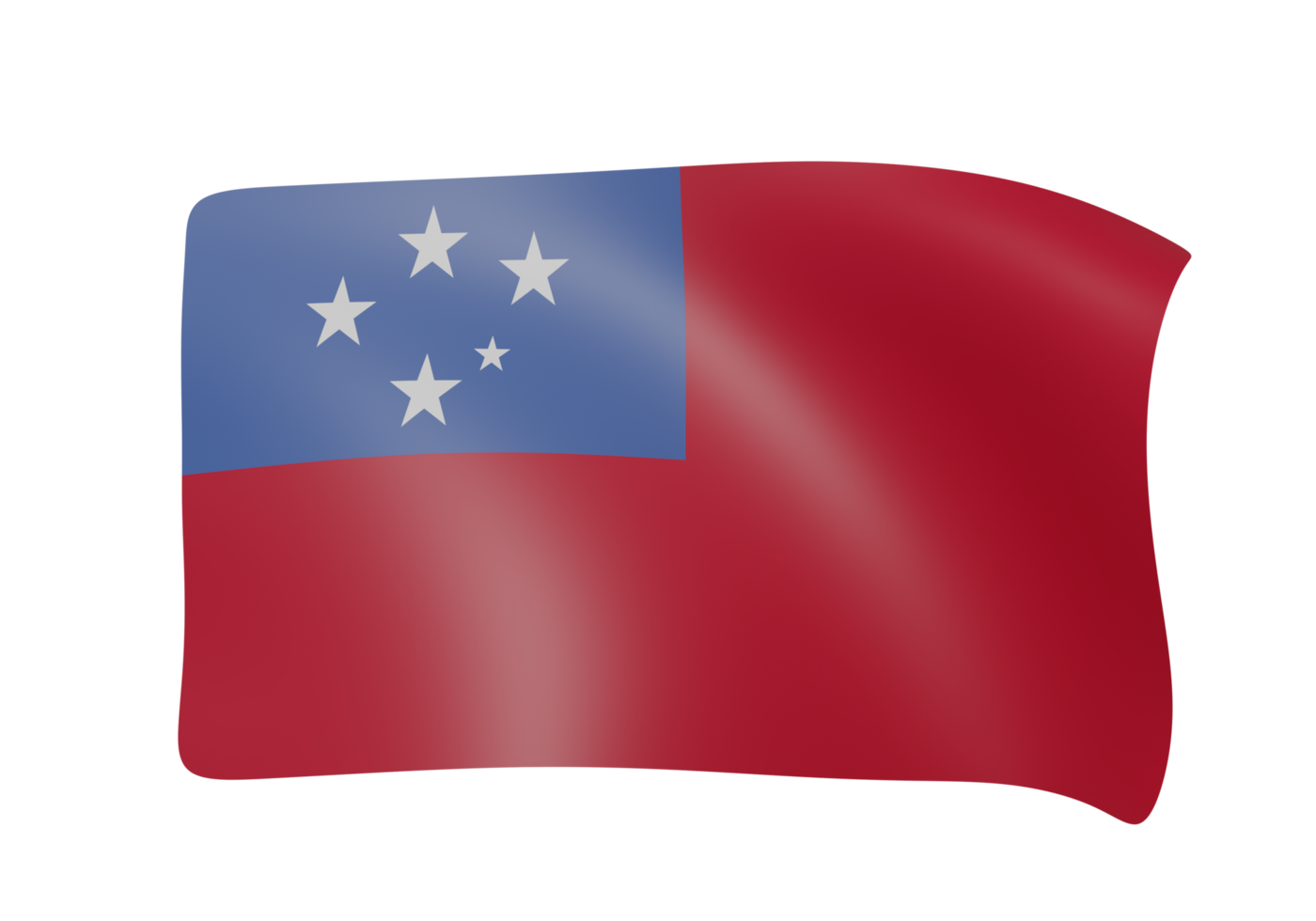 waving flag 3d render png