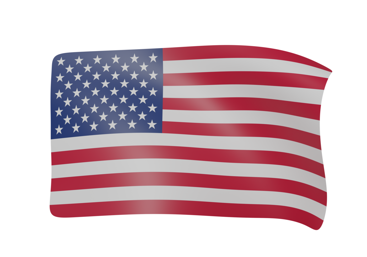 waving flag 3d png