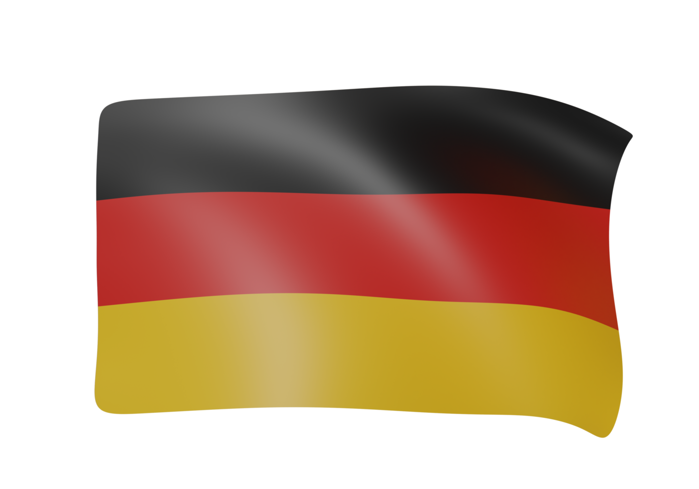 Allemagne agitant drapeau 3d rendre png