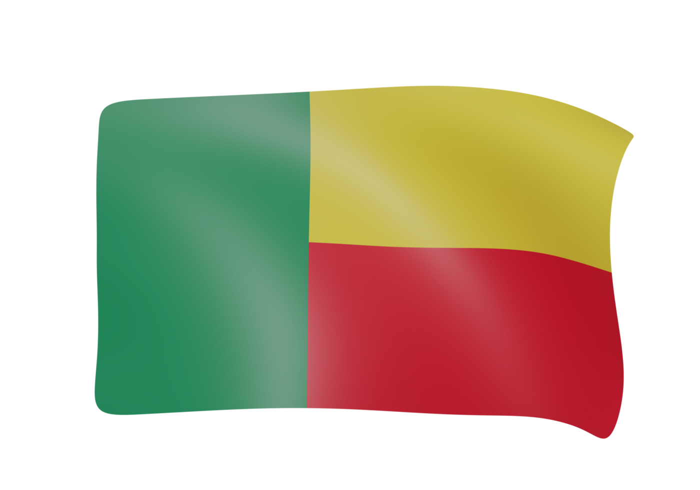 golvend vlag 3d png