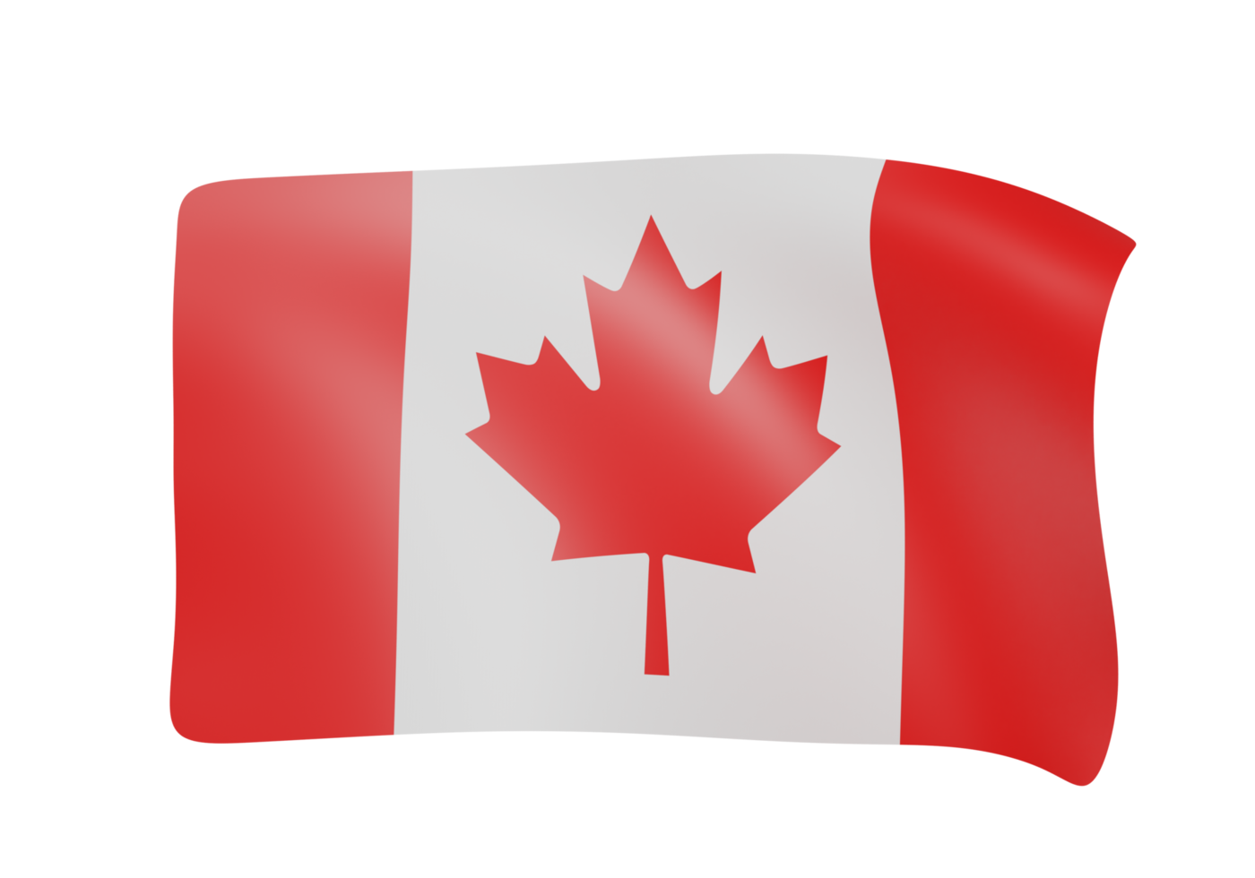 Canada agitant drapeau 3d png