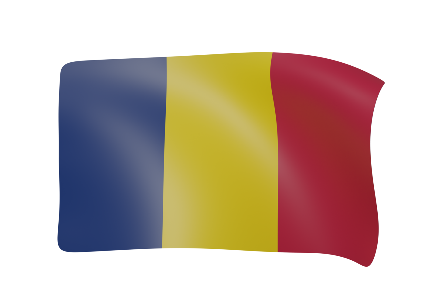 agitant drapeau 3d rendre png