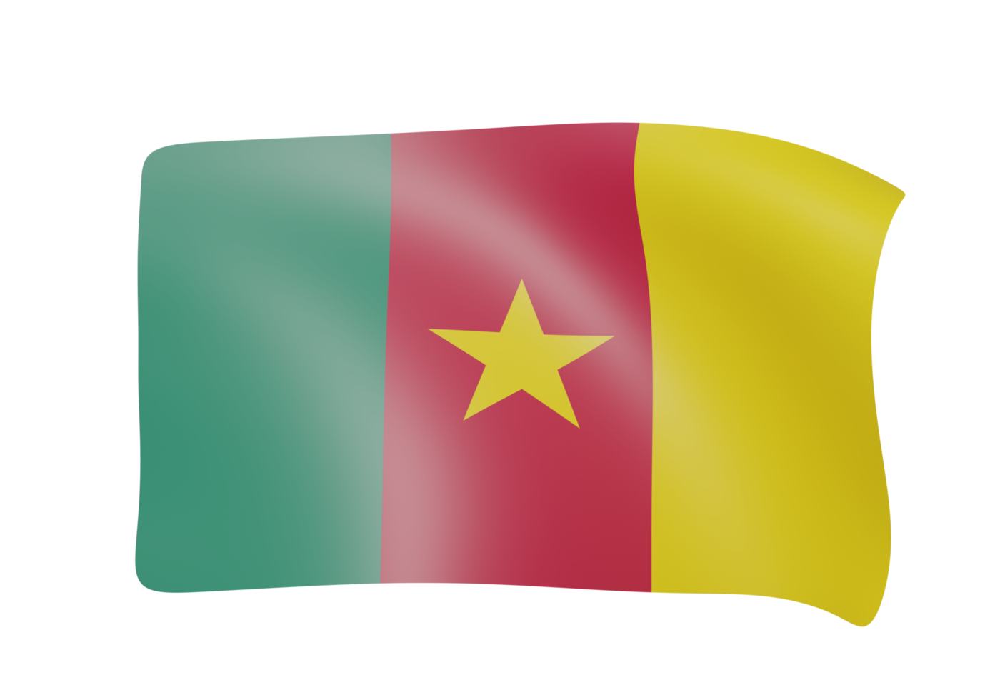 waving flag 3d render png