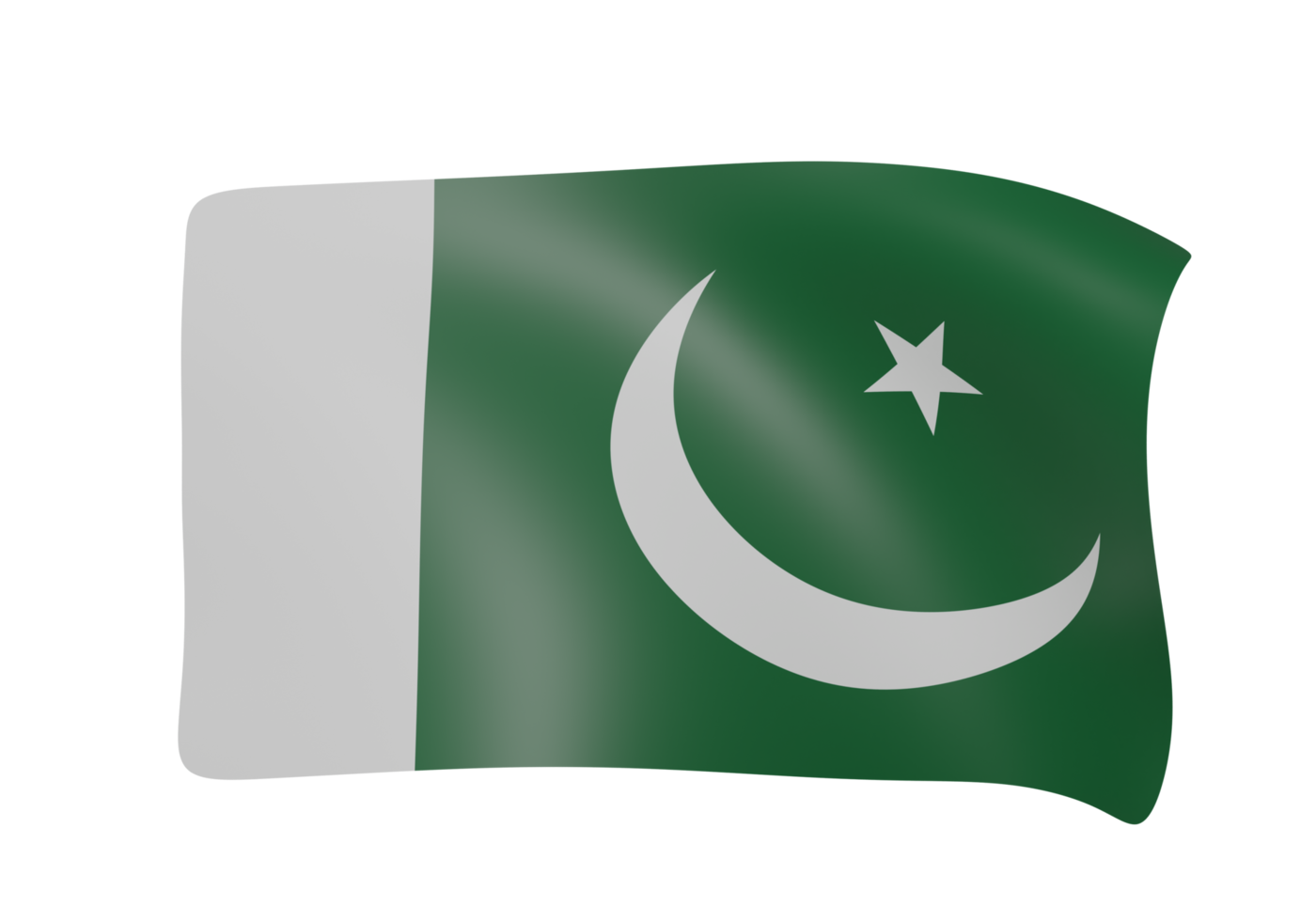 Pakistan agitant drapeau 3d rendre png