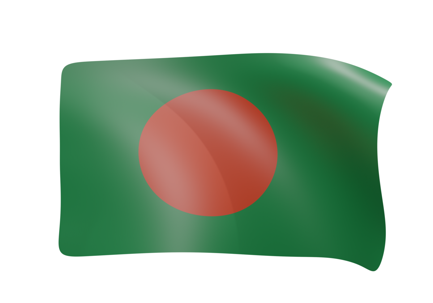 bangladesh waving flag 3d render png