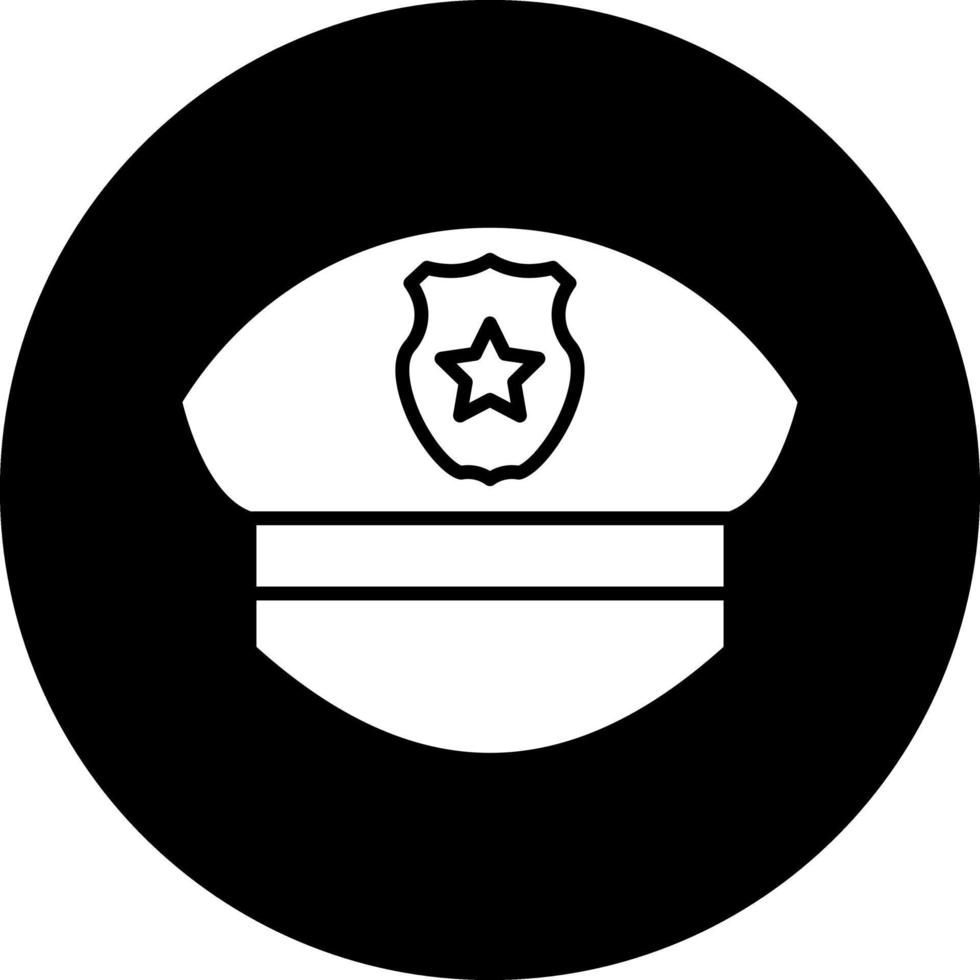 Police Cap Vector Icon Design