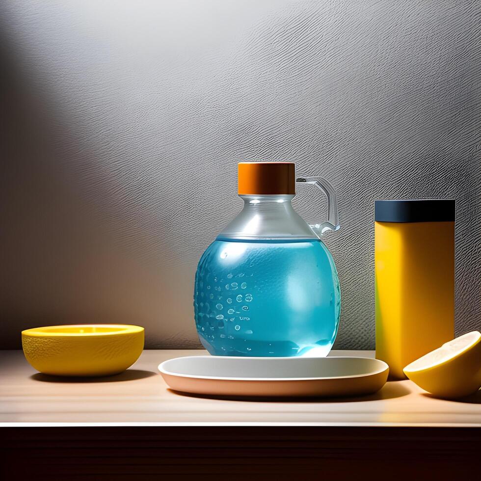 Still Life of Blue Lemonade photo
