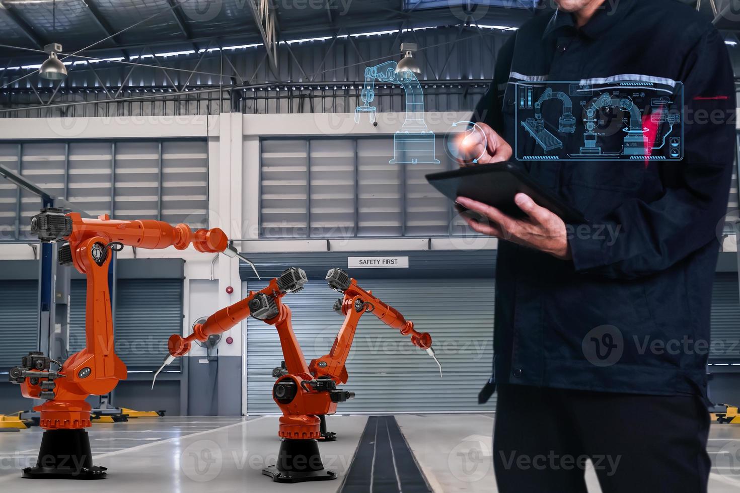 Cat robot for industry 4.0 3d render communication to people cybernetic manufacturing connection in factory automate in car dealership automation futuristic future cat toy intelligence 3d render photo