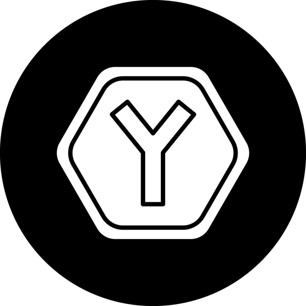 Y Intersection Vector Icon Design