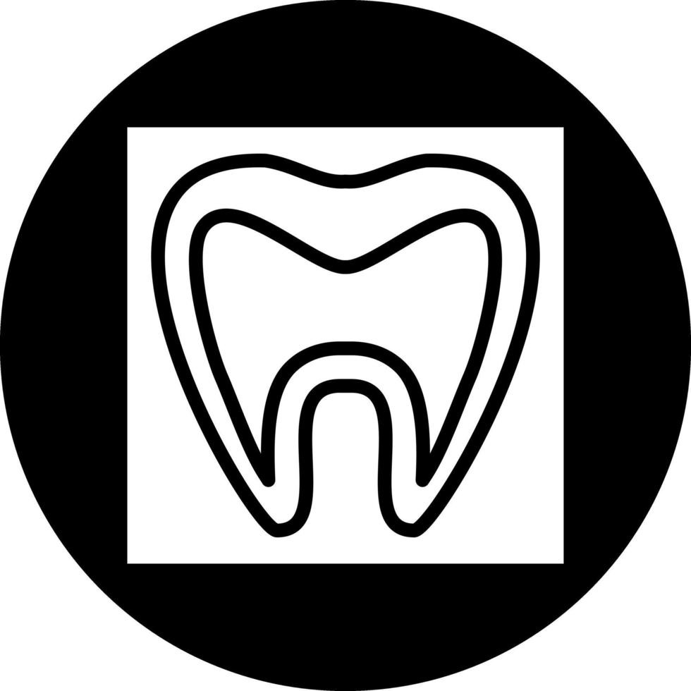 Tooth Xray Vector Icon Design