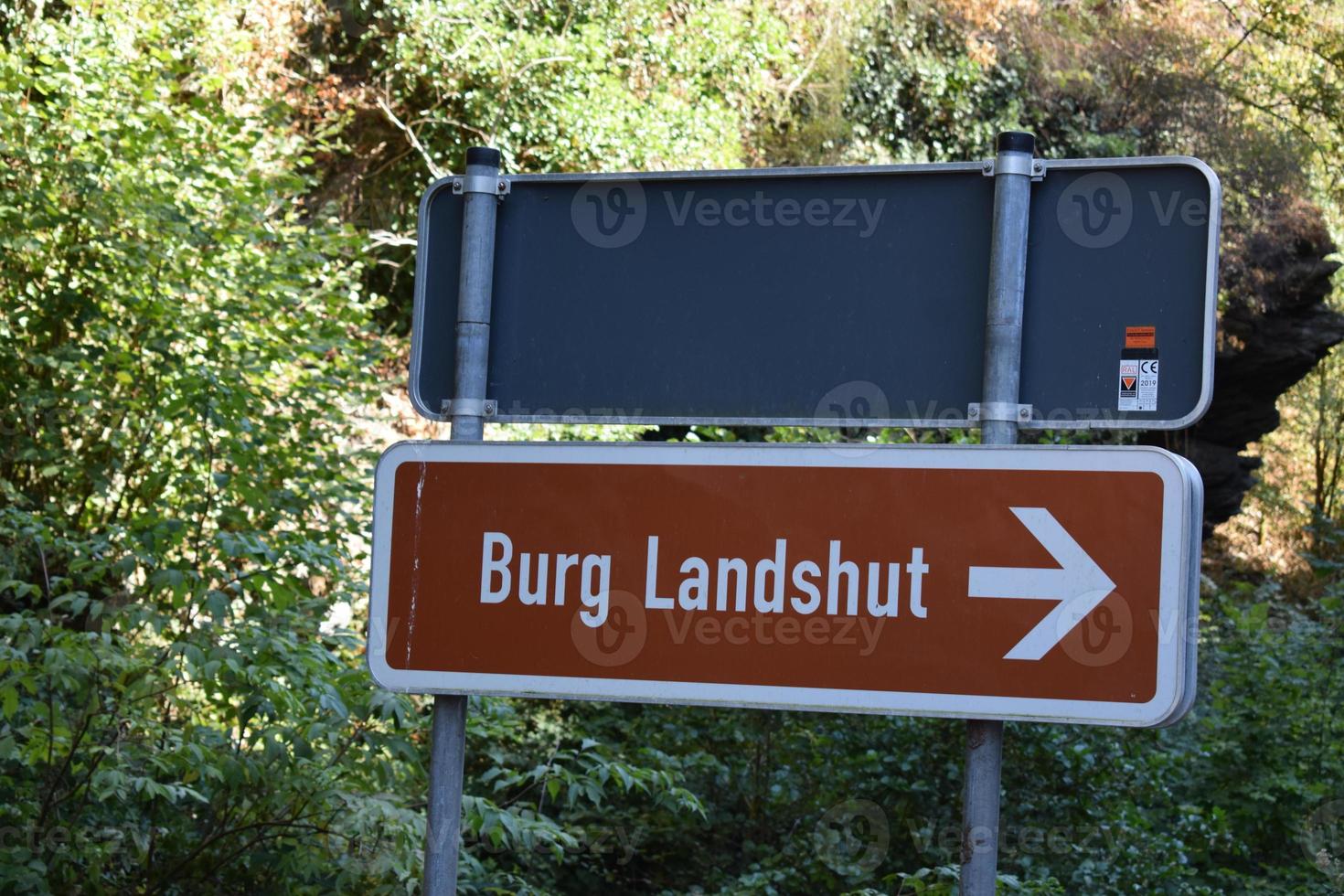 Road Sign to Burg Landshut photo