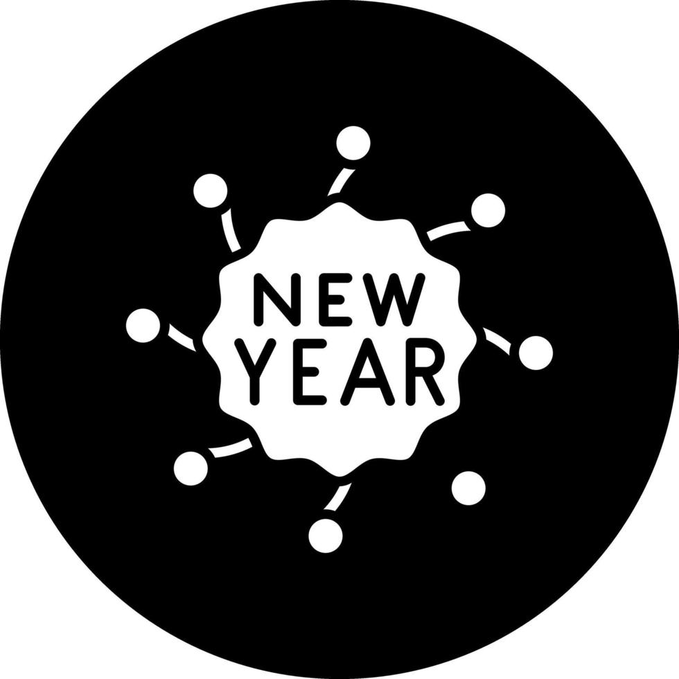diseño de icono de vector de feliz año nuevo