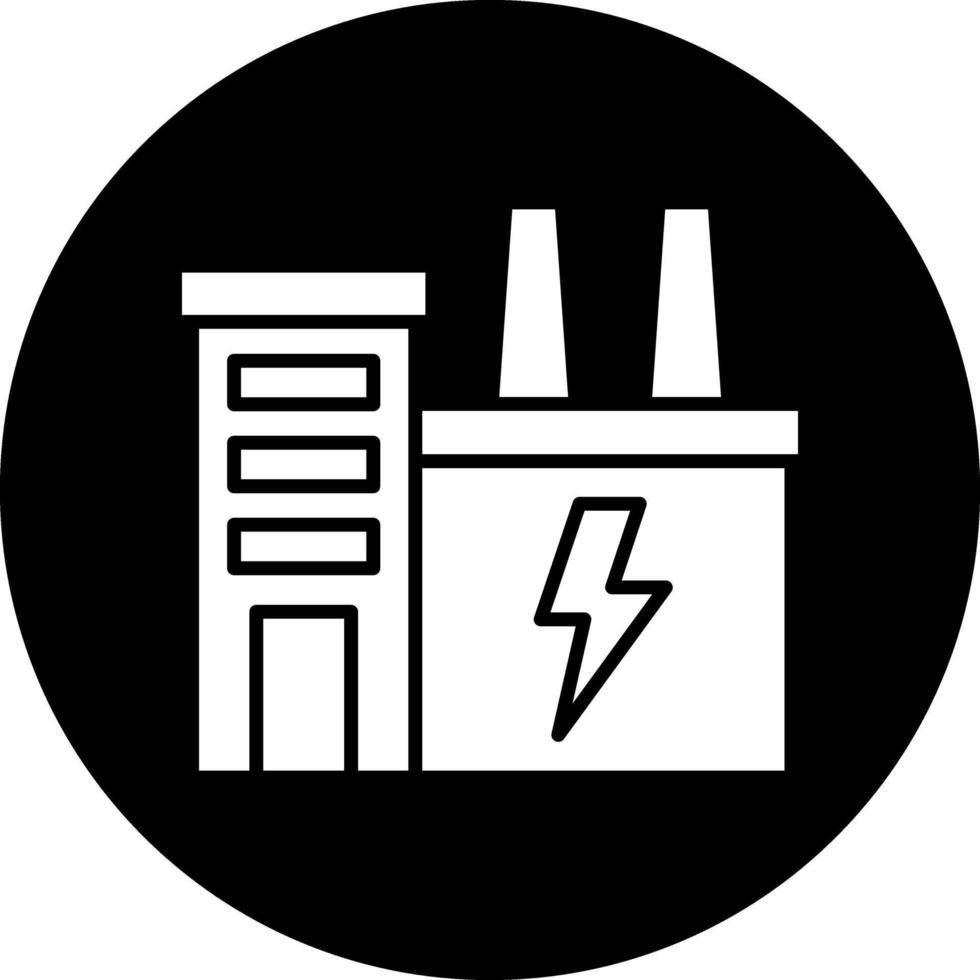 eléctrico fábrica vector icono diseño