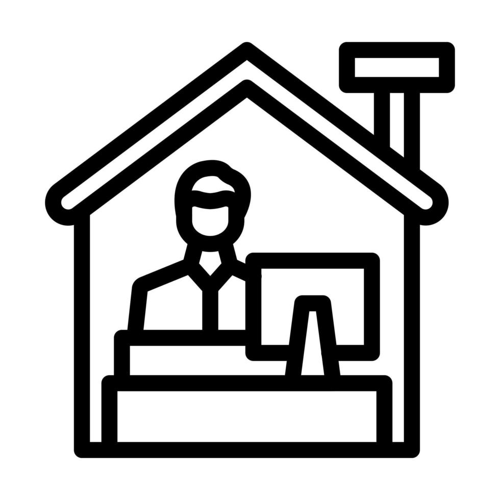 Work From Home Icon Design vector