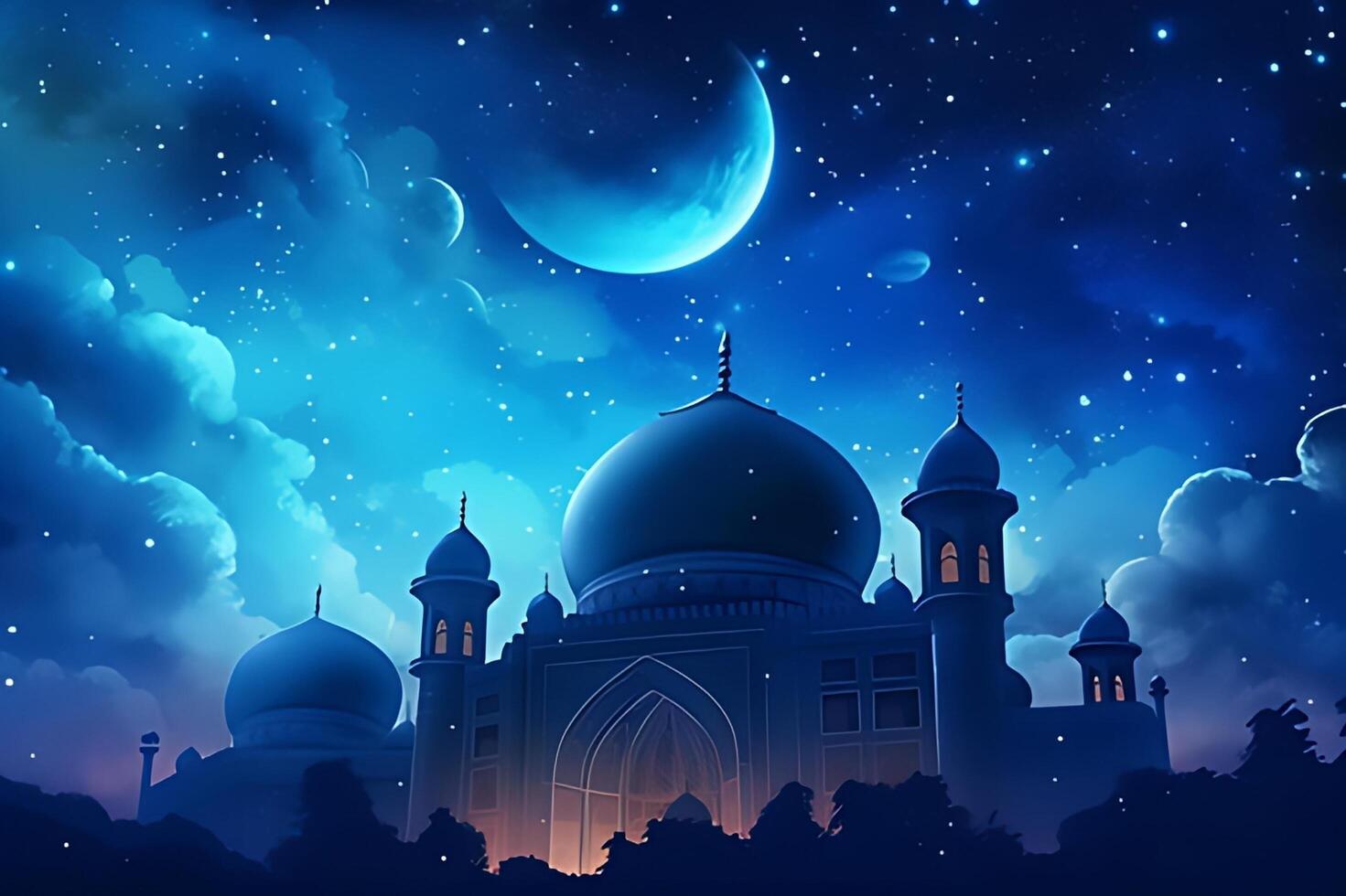 Beutiful mosque with a sky background. photo