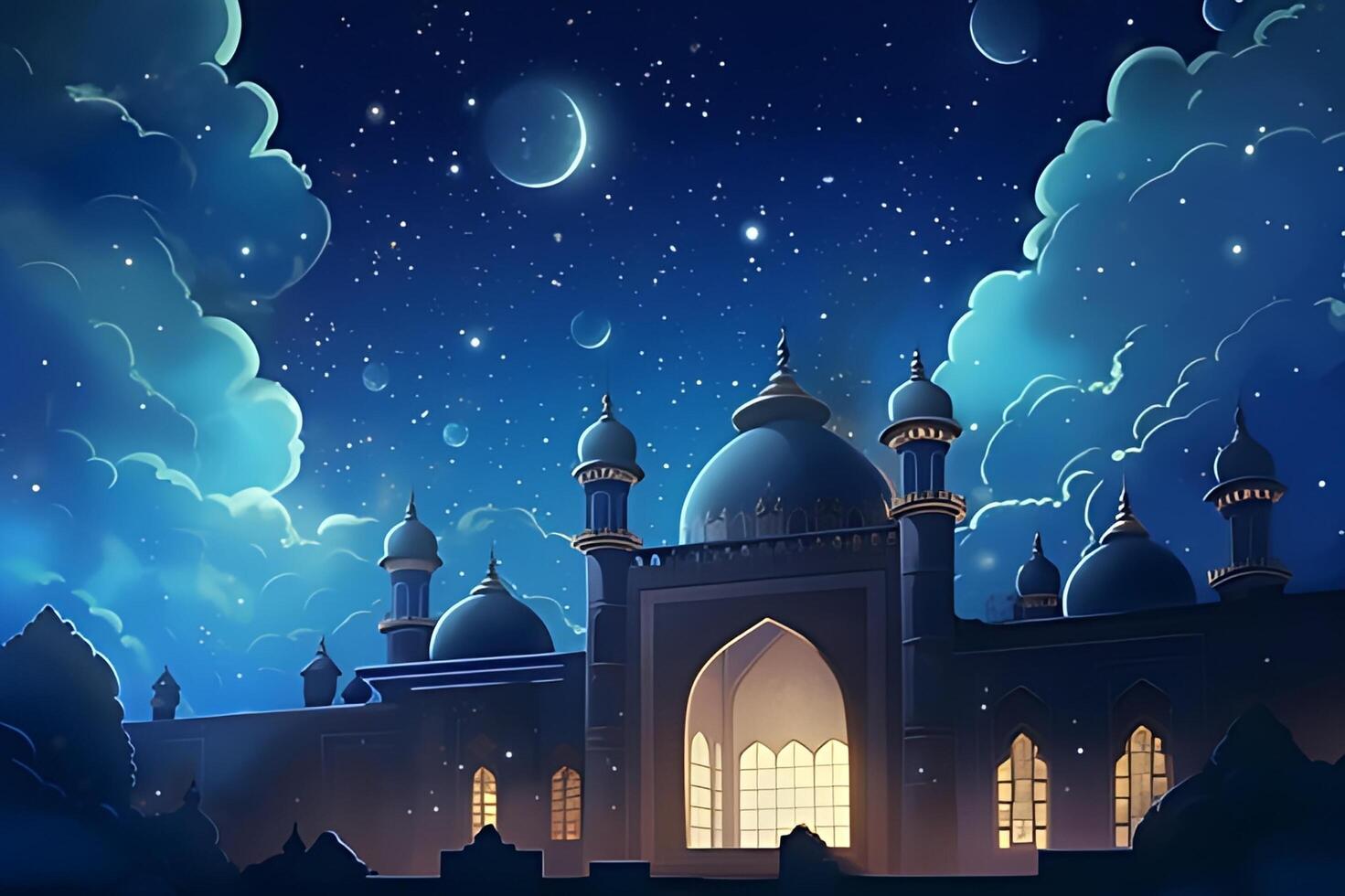 Beutiful mosque with a sky background. photo