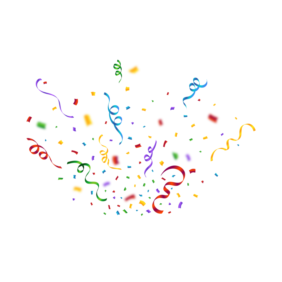 Colorful confetti isolated on transparent background. Confetti PNG  illustration for festival background. Multicolor party tinsel and confetti  explosion. Birthday celebration. Carnival elements PNG. 22993659 PNG