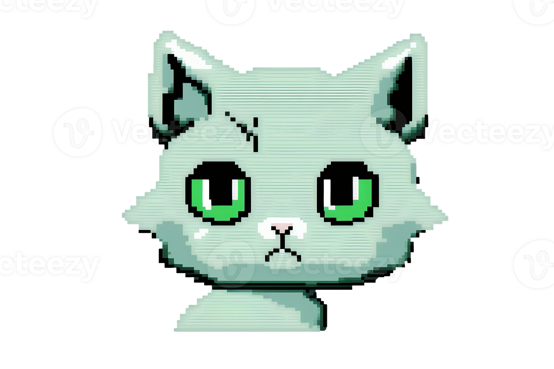 Pixel cat, cat icon on transparent background, Art cat. 22993783 PNG