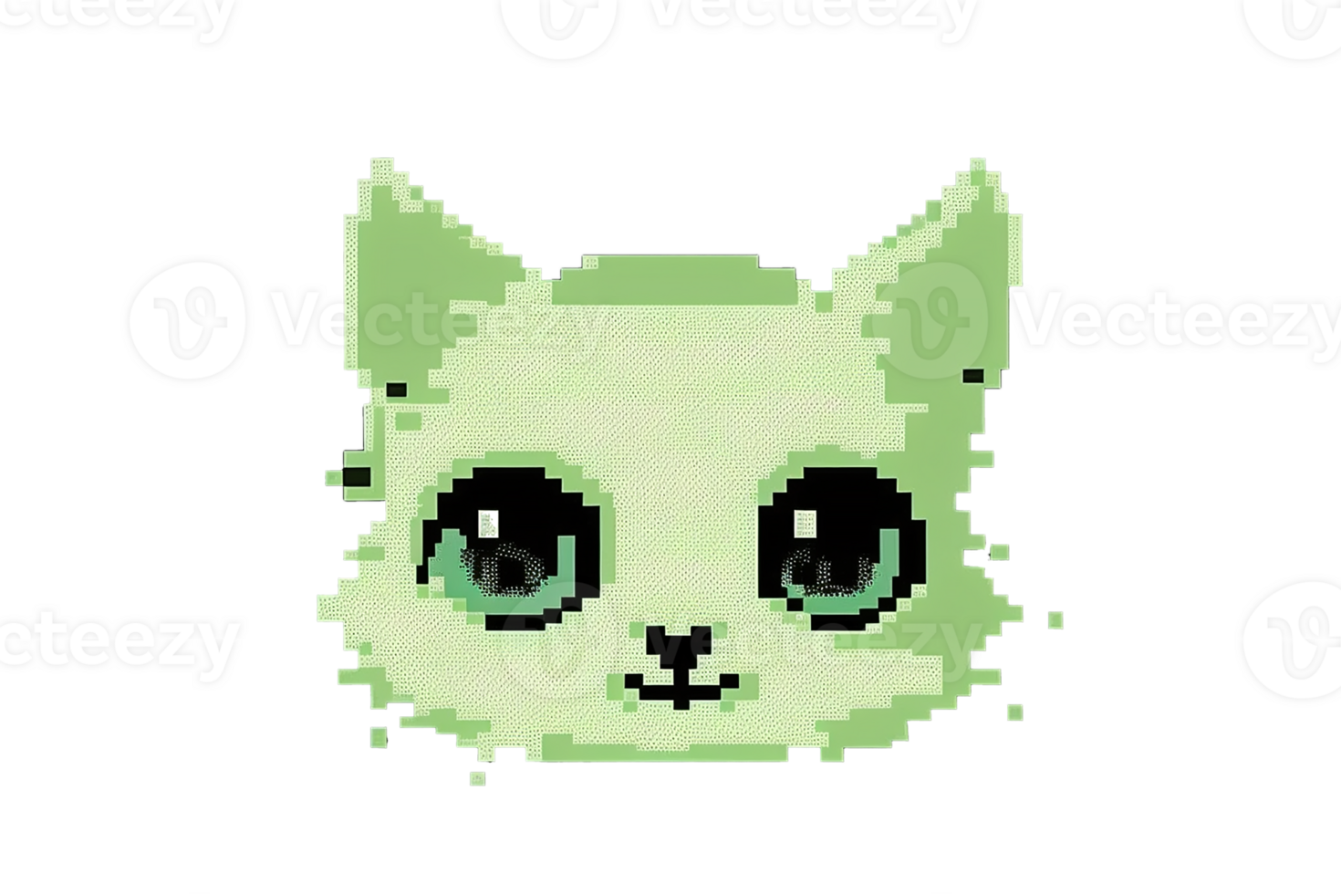 Pixel Katze, Katze Symbol auf transparent Hintergrund, Kunst Katze. generativ ai png