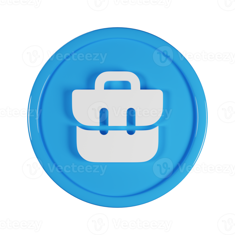 Briefcase Business Icon 3D Render Illustration png