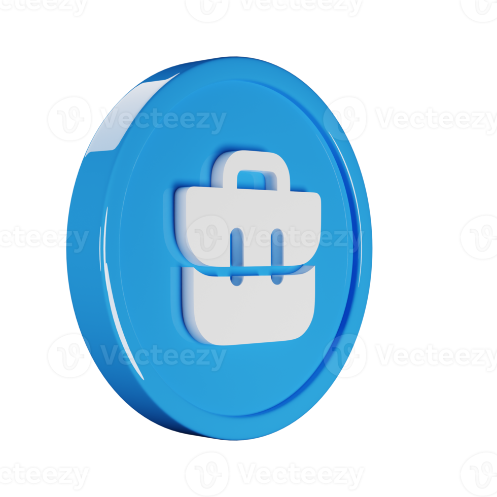 Briefcase Business Icon 3D Render Illustration png