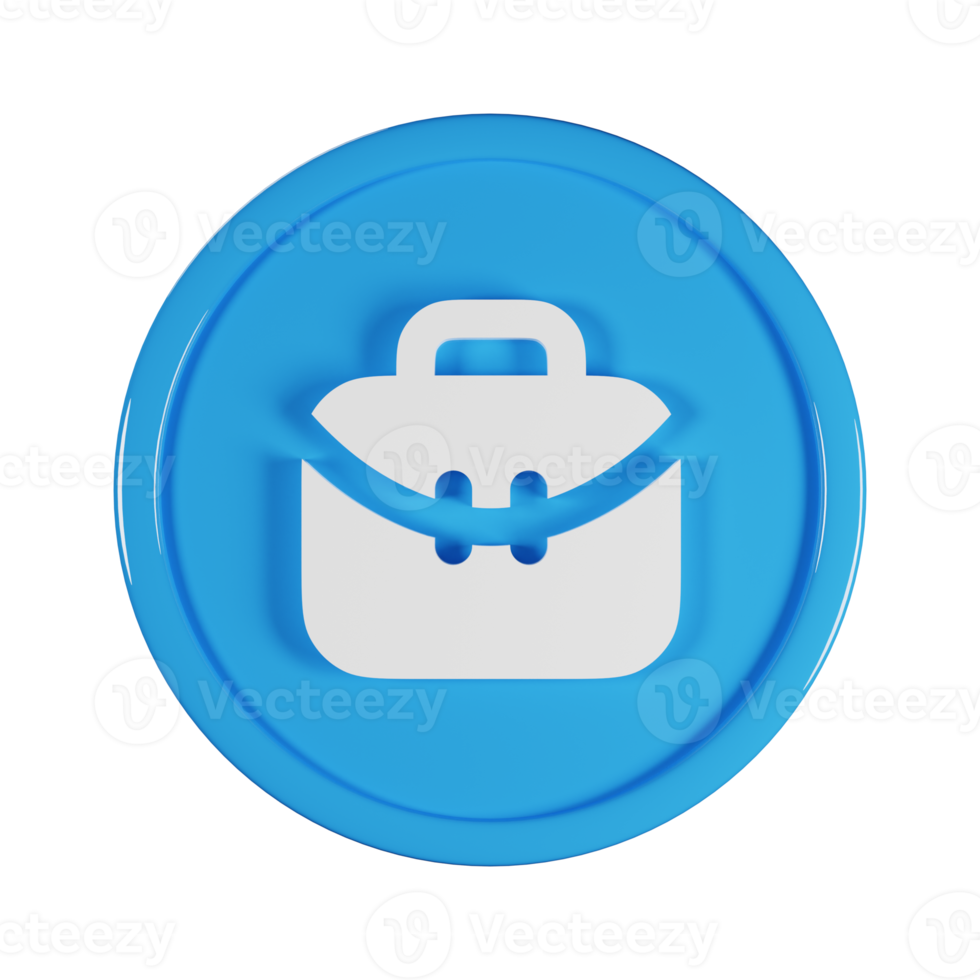 Briefcase Business Icon 3D Render Illustration png