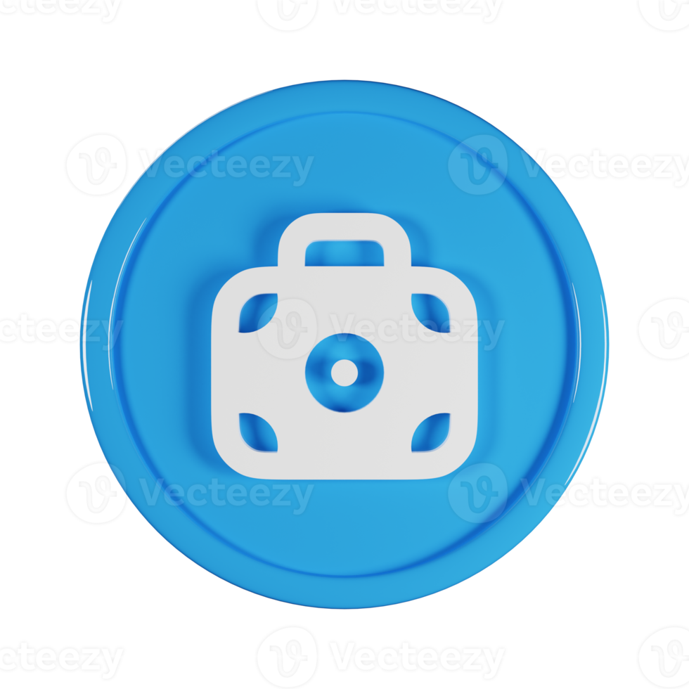 Briefcase Business Icon 3D Render Illustration png
