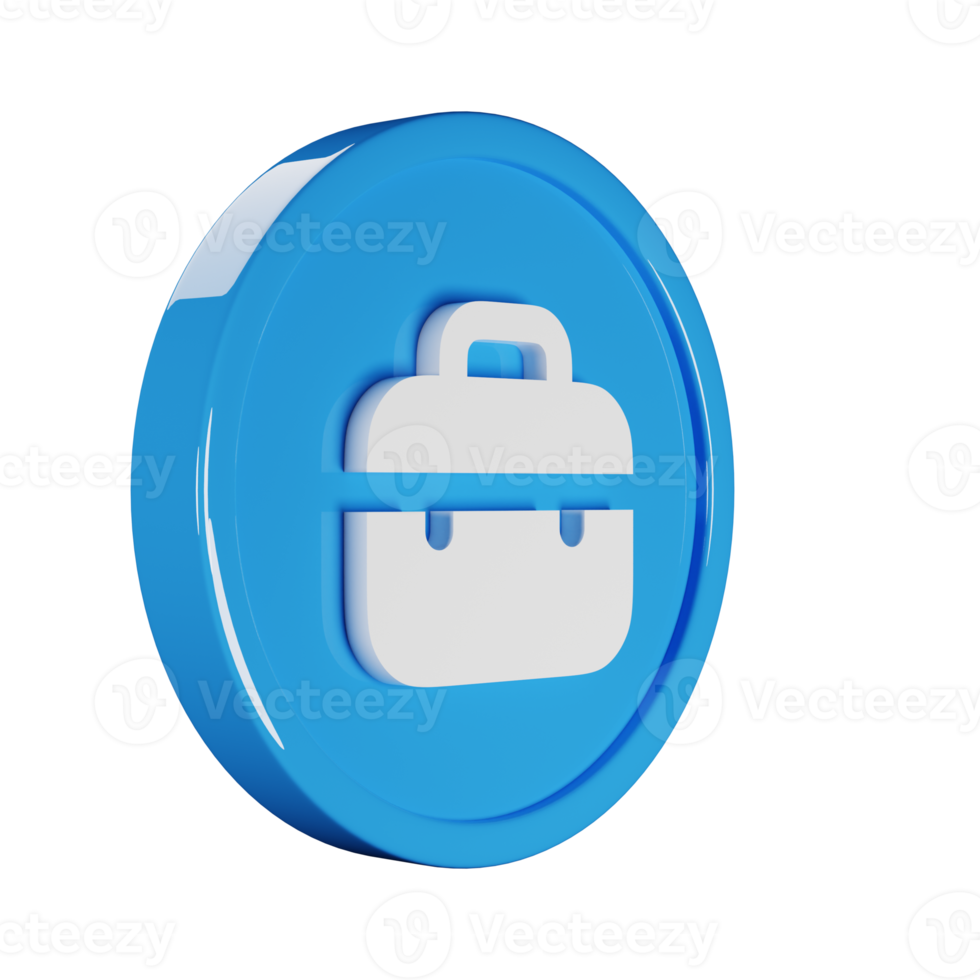 Briefcase Business Icon 3D Render Illustration png