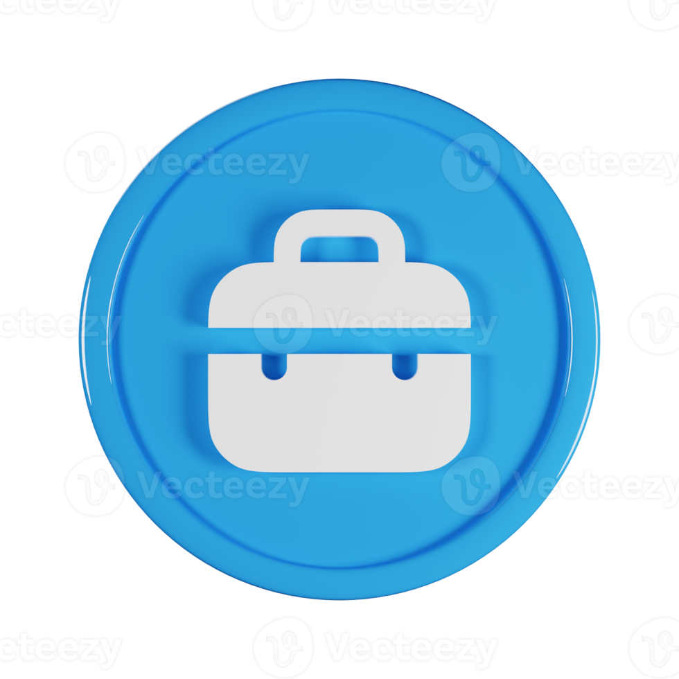 Briefcase Business Icon 3D Render Illustration png