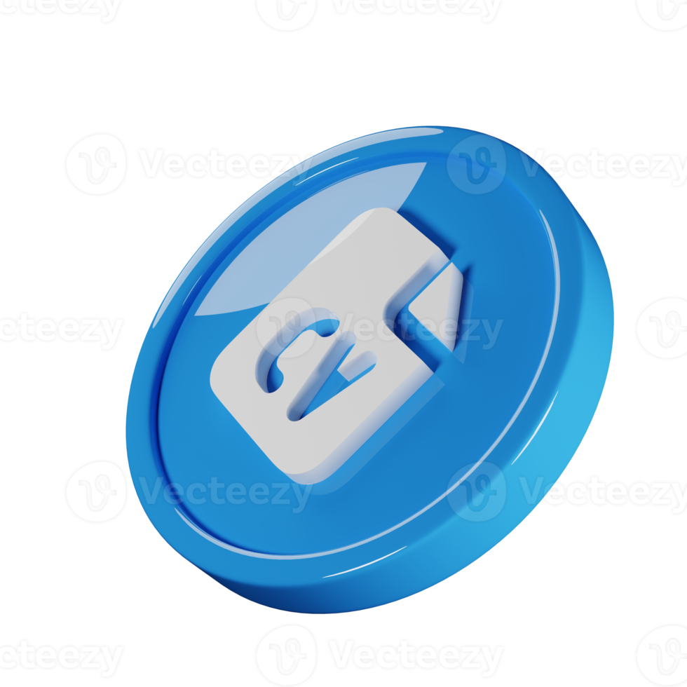 File Cv Business Icon 3D Render Illustration png